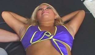 Naughty cheerleader wants to be fucked by a horny stud