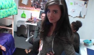 Marvelous fearless babe loves college sex