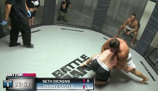 Cage fighter kicks some butt then fucks a bbw in the ring