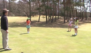 Legal Age Teenager golfer gets her pink pounded on the green!